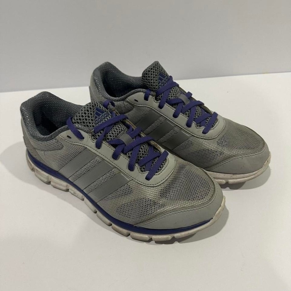 Adidas Grey and Purple Sneakers woman's 8.5